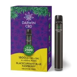 Darwin CBD Prefilled Pod System Starter Kit The Big One 1800mg -Vaping Supply Store Darwin CBD 1800mg Blackcurrant Blue Raspberry1