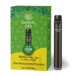 Darwin CBD Prefilled Pod System Starter Kit The Big One 1800mg -Vaping Supply Store Darwin CBD 1800mg Kiwi Passionfruit Guava1
