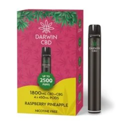 Darwin CBD Prefilled Pod System Starter Kit The Big One 1800mg -Vaping Supply Store Darwin CBD 1800mg Raspberry Pineapple1