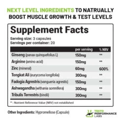 Testo Performance Labs Capsules High Strength 60pcs 13 Testo Performance Labs Capsules High Strength 60pcs -Vaping Supply Store Testo ROIDS supplement facts web 600x600 1