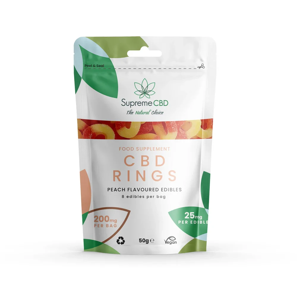 Supreme CBD Gummy Peach Rings 3 Supreme CBD Gummy Peach Rings